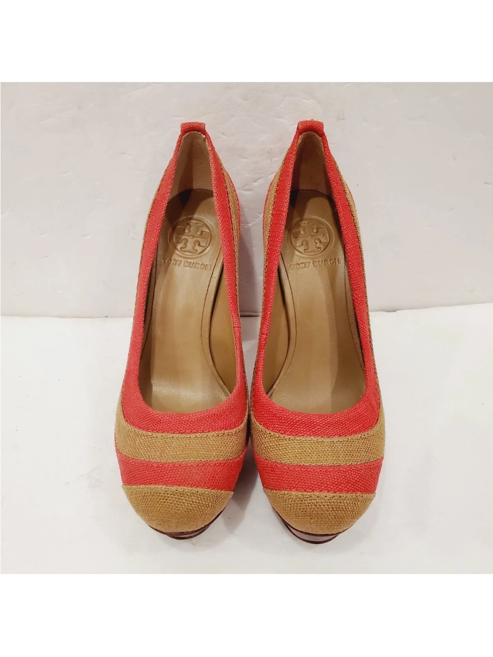 Tory Burch Joelle Platform Linen PumpSize 6.5 M